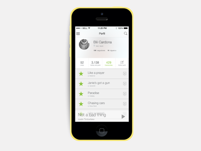 Spotify iOS7 app design ios7 iphone music spotify ui ux