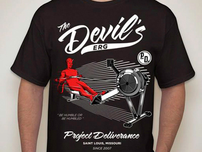 The Devil's Erg concept2 devil kustom kustomkulture missouri projectdeliverance rocker rower saintlouis satan teeshirt tshirt