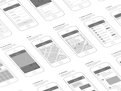 Mobl Wireframe Kit app element light mobile mockup wireframe