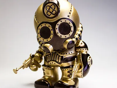 Gold Cog cog custom gold paint revolver rivals toy urban vinyl