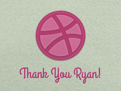 Thanks for the invite! debut felt thank you