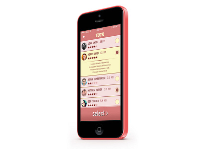 Selection screen app ice cream ios iphone pink ux yellow