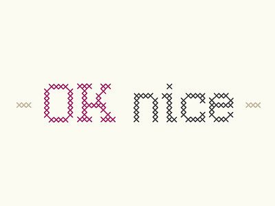 Cross Stitch Type cross stitch embroidery grid typography