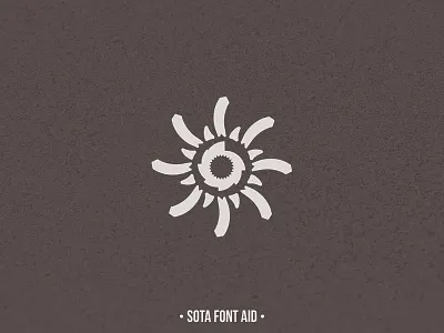 SOTA Font Aid VII: The Philippines aid beam font help light logo ray sota sun twirl typhoon