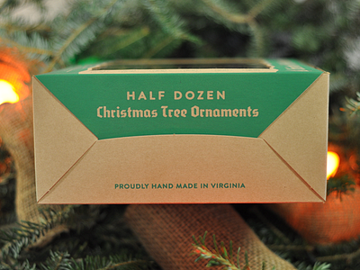 Dribbble Ornament Box box ornaments packaging screen print