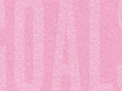 Goals annual report chart goals graph lines non profit pink typography