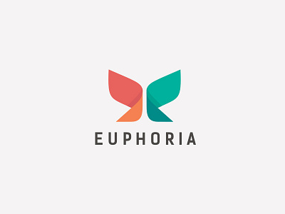 Euphoria2 butterfly electronic logo postcard