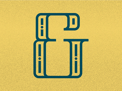 Chubby Ampersand 365 ampersand and blue daily lettering one a day texture type typography yellow