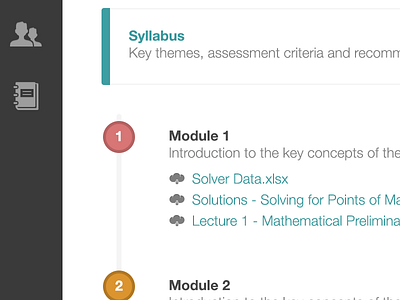 Syllabus learning ui