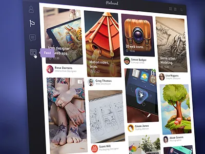 Pinboard posts feed jobs pinboard projects student tasks ui ux wip