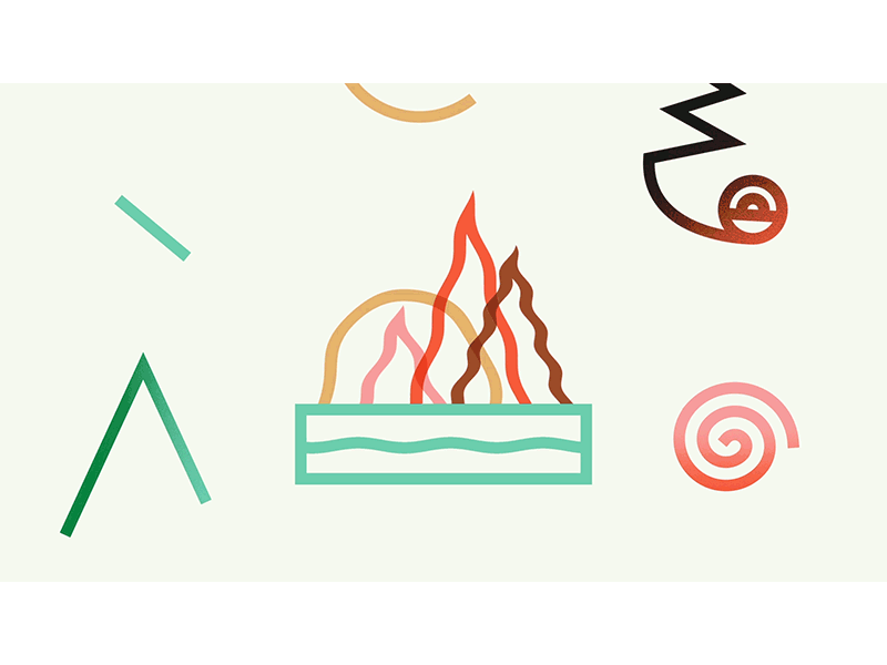 Yule Log 2.0 animated gif animation christmas fire gif holiday line log loop vector yule log