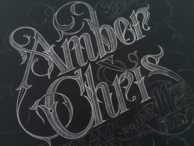 AC hand invitation lettering schmetzer typography wedding
