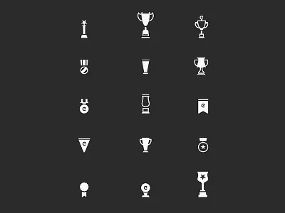 ekickr - widget icons app icons medals set symbols trophy vector widgets