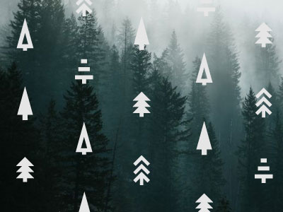 Geometric Evergreens geometric icons line art pattern shapes triangles