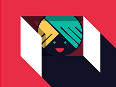 OPENTURK atrokhau clean crisp dark blue flat flat ui flat ui pro logo minimal red simple smile