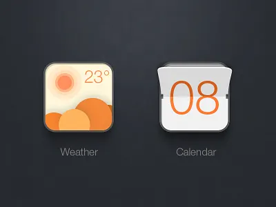 ICONS calendar design icons ios7 iphone weather