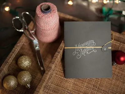 Memories Matter hand lettering letterpress script type