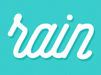 Rain hand lettering lettering practise vector