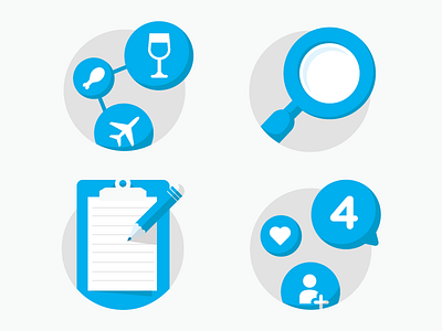 Foursquare 7: Empty States empty states foursquare illustration ios7 redesign