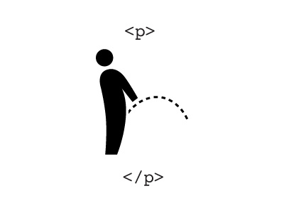 <p> tag html icon killed