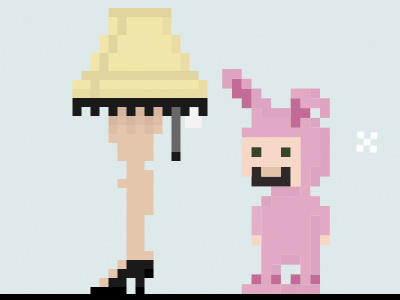 Blue Ion 8Bit Xmas 8bit bunny christmas story electric sex fudge leg lamp pink