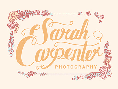 SCP 3 floral border lettering script