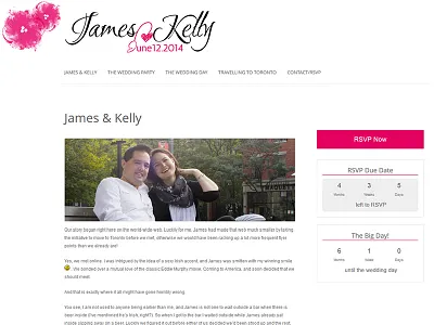 Wedding Website branding flowers logo pink website wedding wordpress
