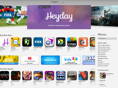 Editors' Choice! app automatic heyday ios ios7 journal lifelog product timeline