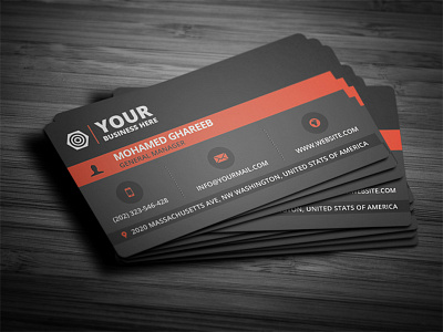 Creative Corporate Business Card 19 business card clean commerce company corporate creative design horizontal modern print ready psd stylish