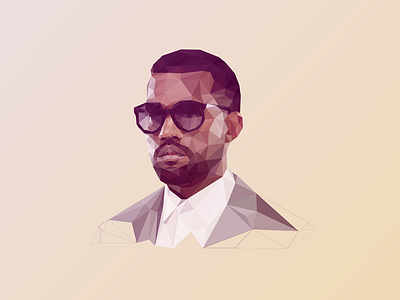 Poly Kanye @Kanyewest delaunay kanye kanye west low poly poly polygon portrait triangle triangulation west yeezus