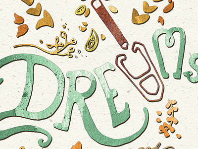 Plant your Dreams dream dreams handlettering illustration organic plant type typography