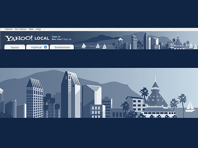 San Diego (detail and within UI) architecture buildings cities city local neighborhoods san diego skyline travel ui vector yahoo!