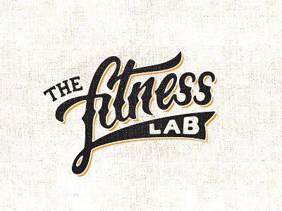 Fitnesslab brush pen cursive fitness gym hand drawn lettering logo sketch