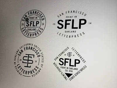 SF Letterpress brand letterpress logo sf