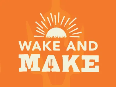 Sleeves coffee distress fork letterpress orange print sun typography woodblock type