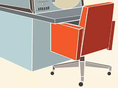 Ground Control furniture illustration mid century space nerd