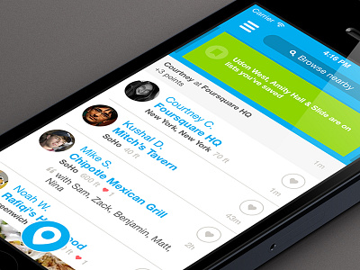 Foursquare 7.0 ios iphone ui