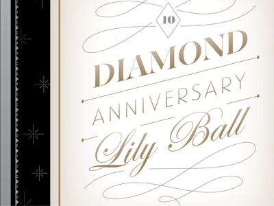 Invite diamond edwardian script gold and black hera big invitation invite landmark script typography