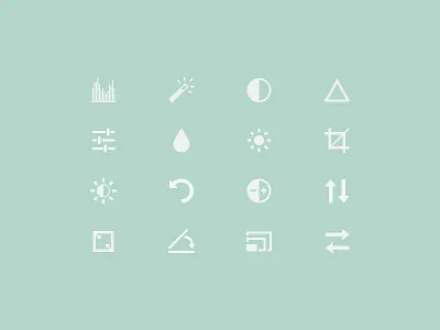 Flickr Photo Edit Icon Set edit flickr iconography icons mobile photo photography set ui yahoo