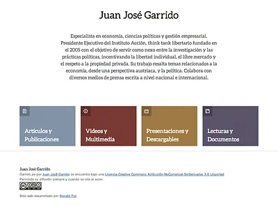 Garrido.pe clean css homepage simple site web