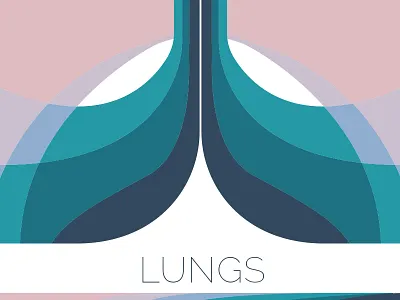 Lungs breath design illustration vector
