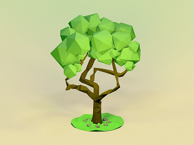 Twisty Tree 3d cinema4d low poly low poly modeling practice tree