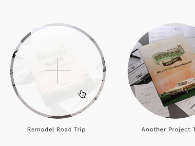 Circular Portfolio Grid circle hover mouseover portfolio
