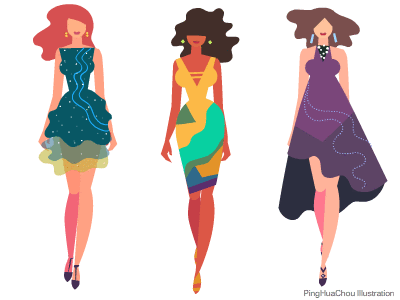 Catwalk Gif catwalk fashion fashion illustration illustration motion graphics runway