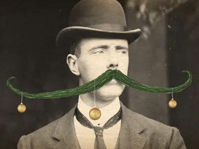 Merry Christmas christmas merry moustache