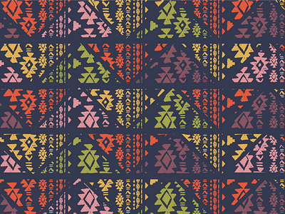 Navajo-Inspired Mountain Triangles color illustration mountains navajo pattern surface design surtex tribal