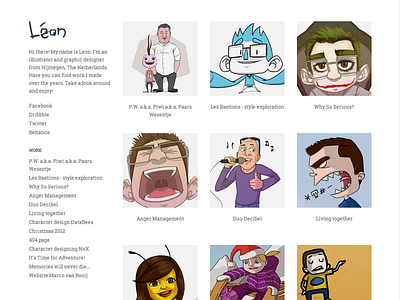 Portfolio LeonBolwerk.nl branding character character design dunked illustrations leon leon bolwerk logo portfolio web web design