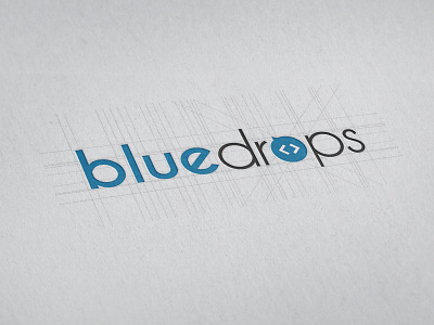 Bluedrops Branding blue code creative dark dark grey elegant logo web design agency