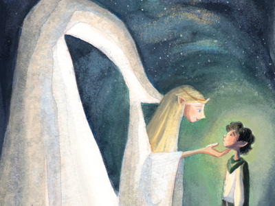 The Smallest Person gallery show gouache illustration watercolor