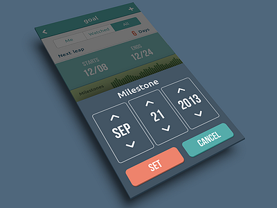 Goal app button clean color dachang ios7 selector ui